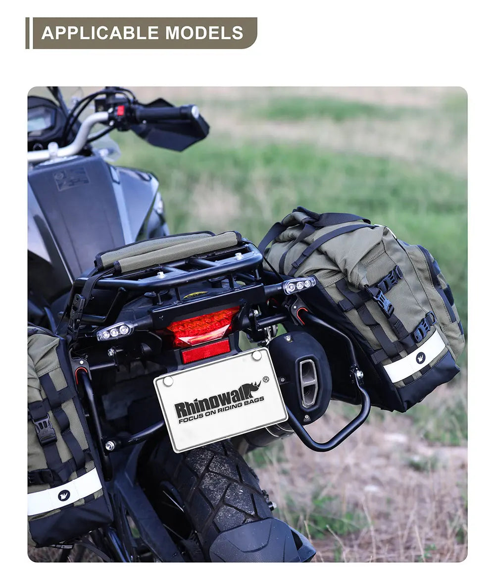 Rhinowalk 2pcs Motorcycle Saddle Bag Motor Bag 3d