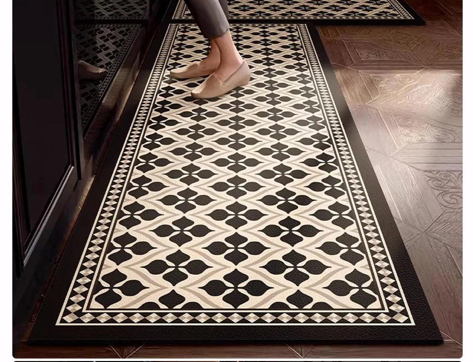 Floor Mat Long Rug Waterproof Non-Slip Pvc Leather