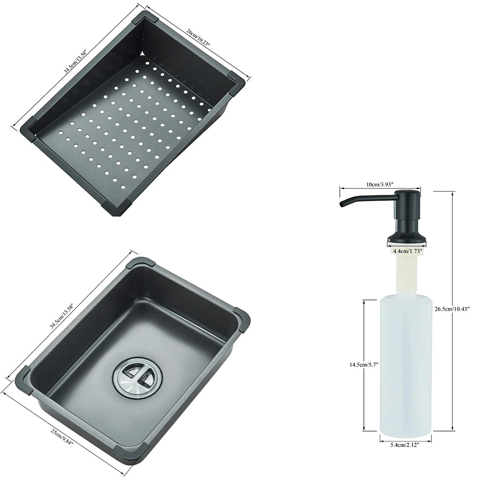 304 Stainless Steel Waterfall Sink Digital Display Large
