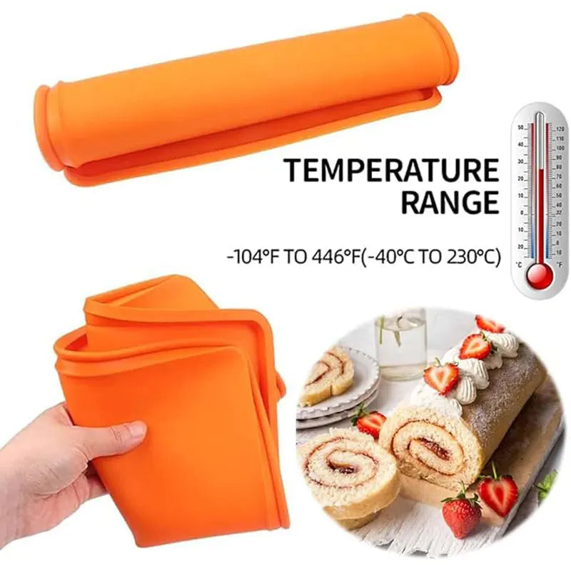 Silicone Baking Mat Edges Non-Stick Baking Pan Cake
