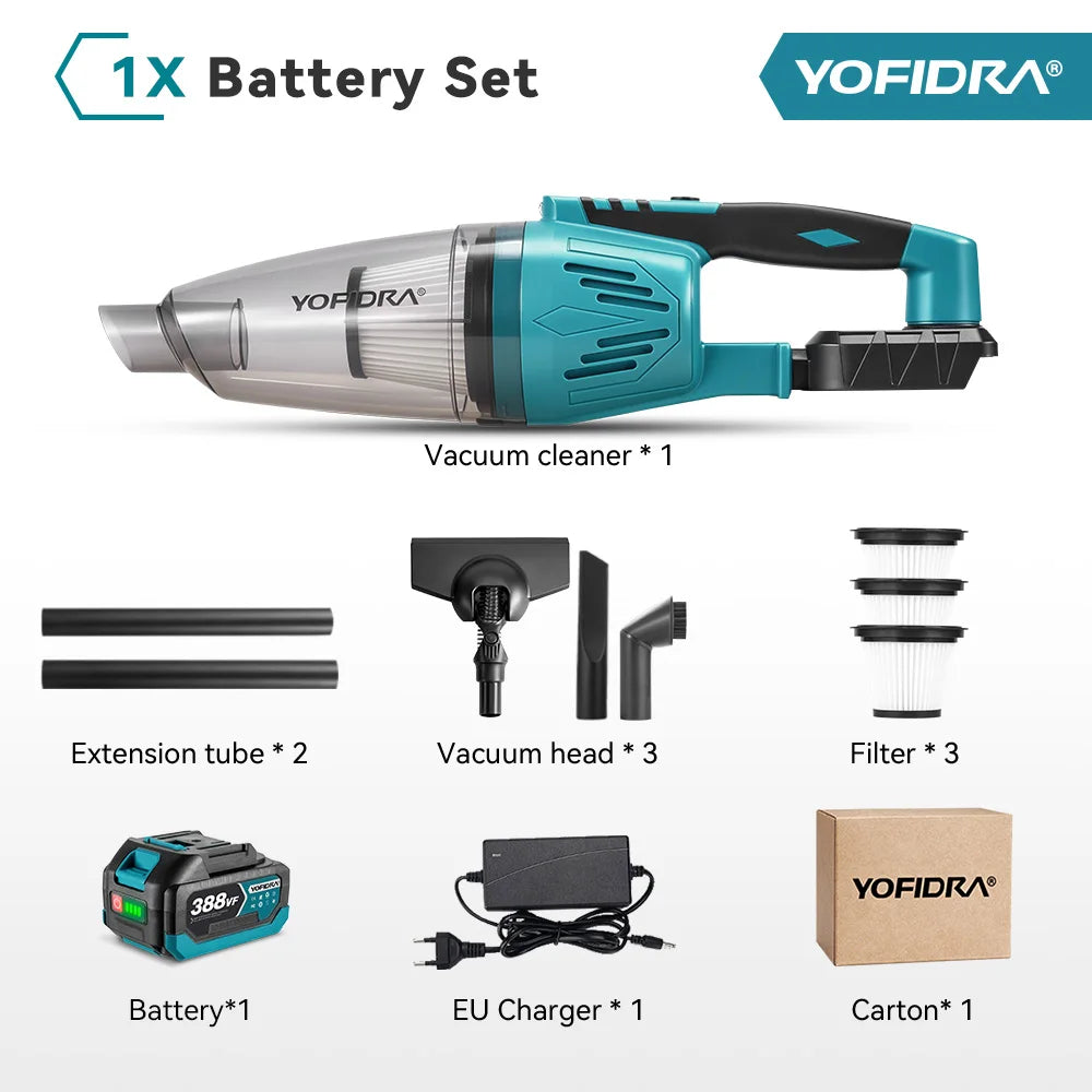 Yofidra 12kpa Electric Vacuum Cleaner Cordless 1500w Cleaner