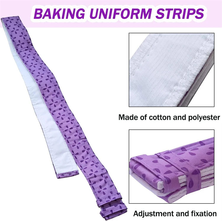 Lmetjma Bake Even Strip Cake Pan Dampen Strips