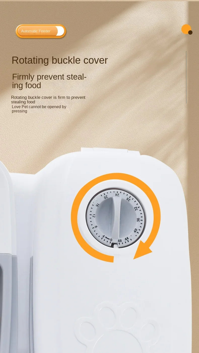 Dog Feeder Cat Automatic Feeding Water Bowl Timer