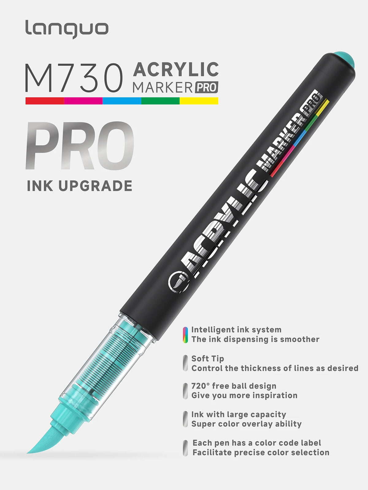 Languo Acrylic Marker Pro 48/72/96/192 Colors 1-5mm Brush