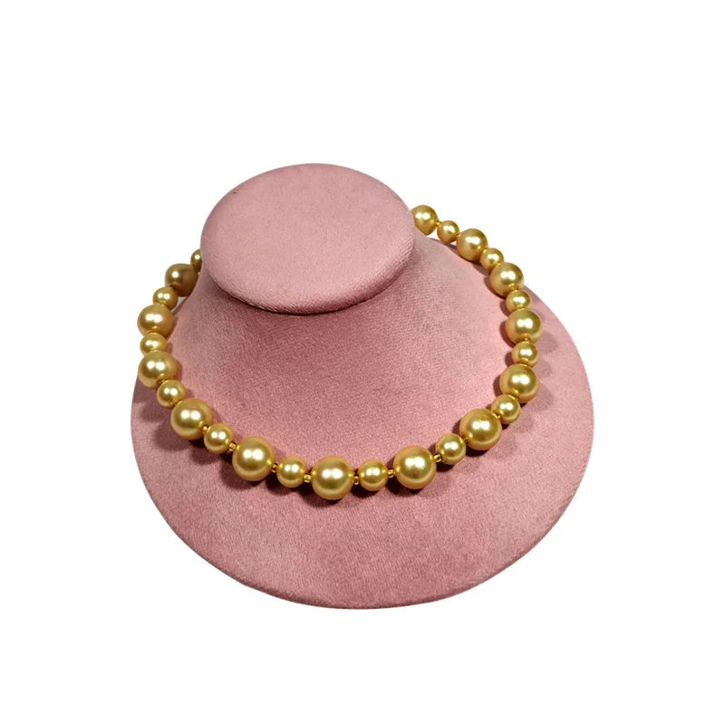 Pink Velvet Necklace Jewelry Portrait Neck Display Stand