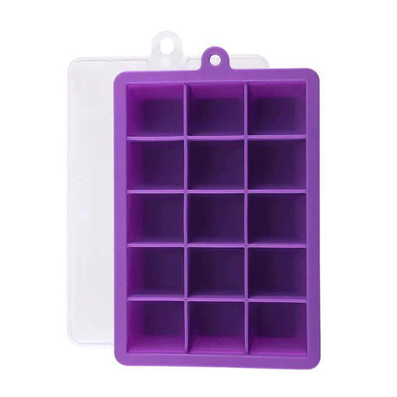 15 Grid Ice Tray Mold Box Silicone Ice