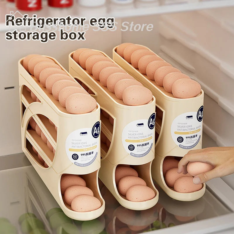 Layers Automatic Rolling Egg Holder Rack Fridge Egg
