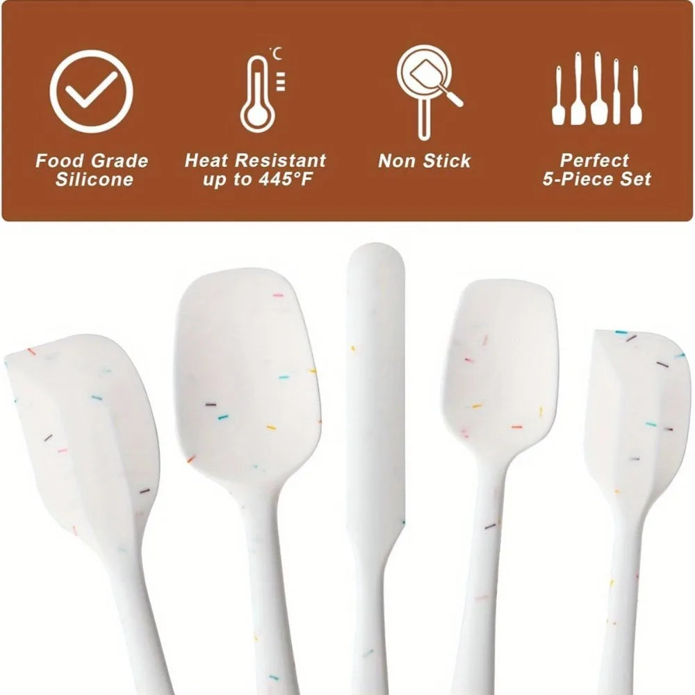 6pcs Silicone Spatula Food Grade Heat Resistant Non