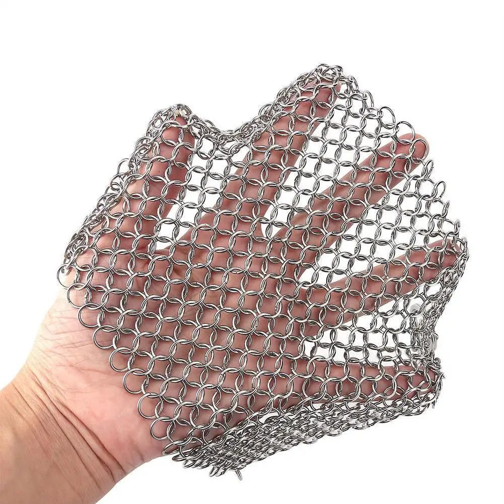 Cleaning Ring Stainless Steel Cleaner Chainmail Scrubber Brush