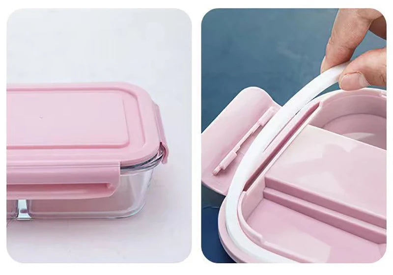 Style Lunch Box Glass 1050ml Microwave Bento Box