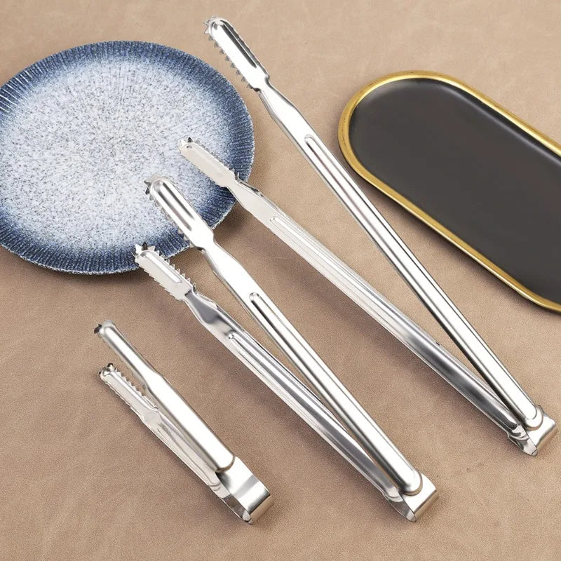 Barbecue Clip Stainless Steel Bbq Tongs Salad Food