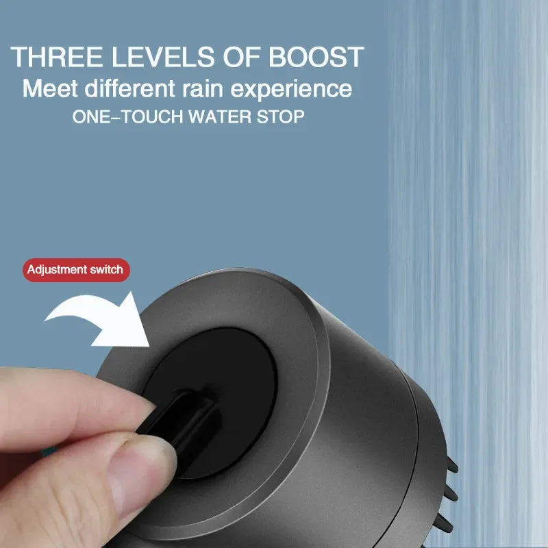 High Pressurized Filter Shower Head 3-Mode Adjustable Spray