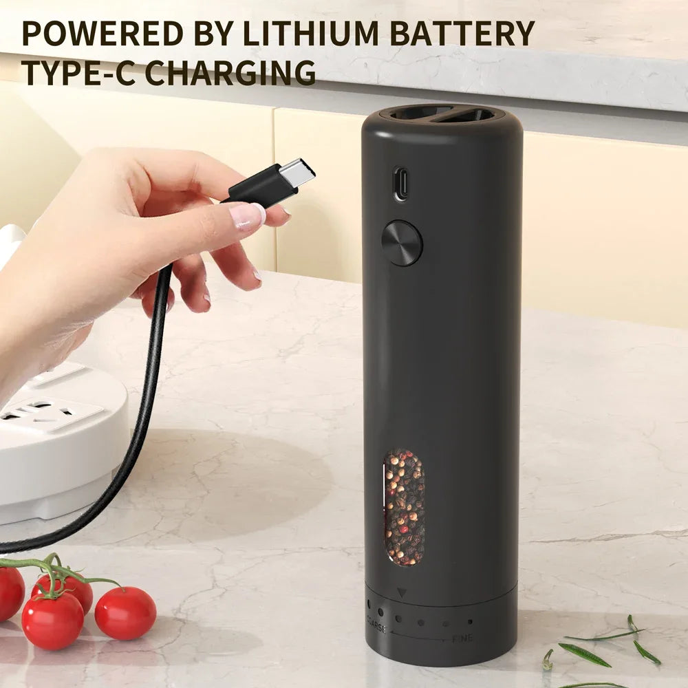 Rechargeable Electric Salt Pepper Grinder Adjustable Coarseness