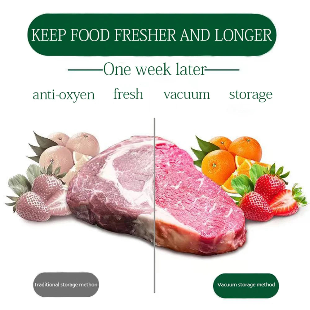 Rolls Vacuum Bags Food 500cm Per Roll Reusable