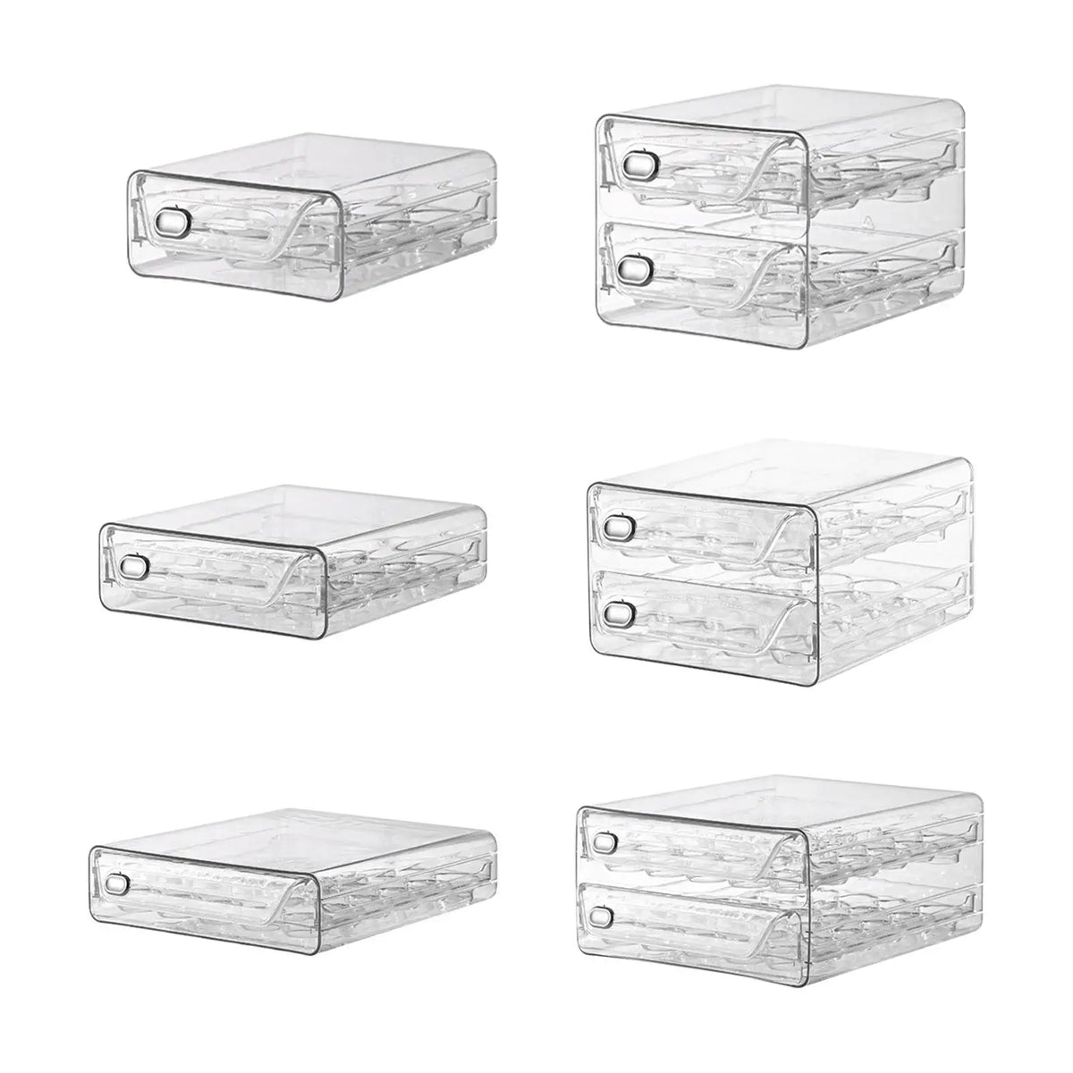 Eggs Organizer Drawer Transparent Egg Holder Double Layers