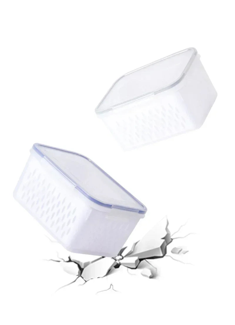 Refrigerator Preservation Storage Box Drain Basket Storage