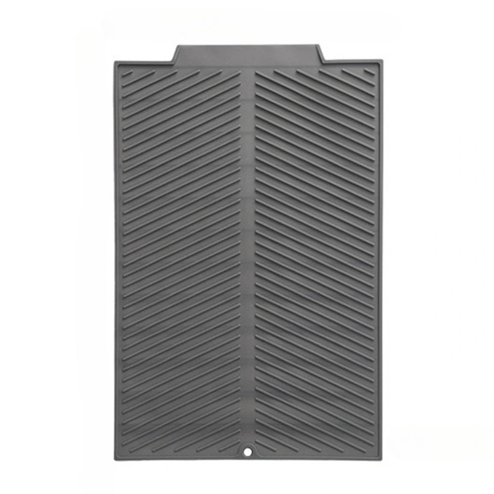 Dish Draining Mat Rectangle Silicone Drainer Mat Counter