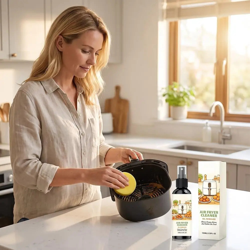 100ml Air Fryer Cleaner Spray Cleaning Sponge Removes