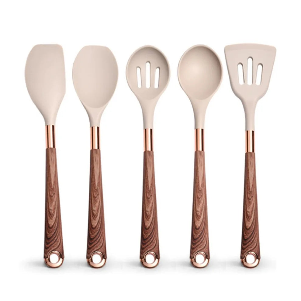 Silicone Cooking Utensils Non-Scratch Non-Stick Heat Resistant