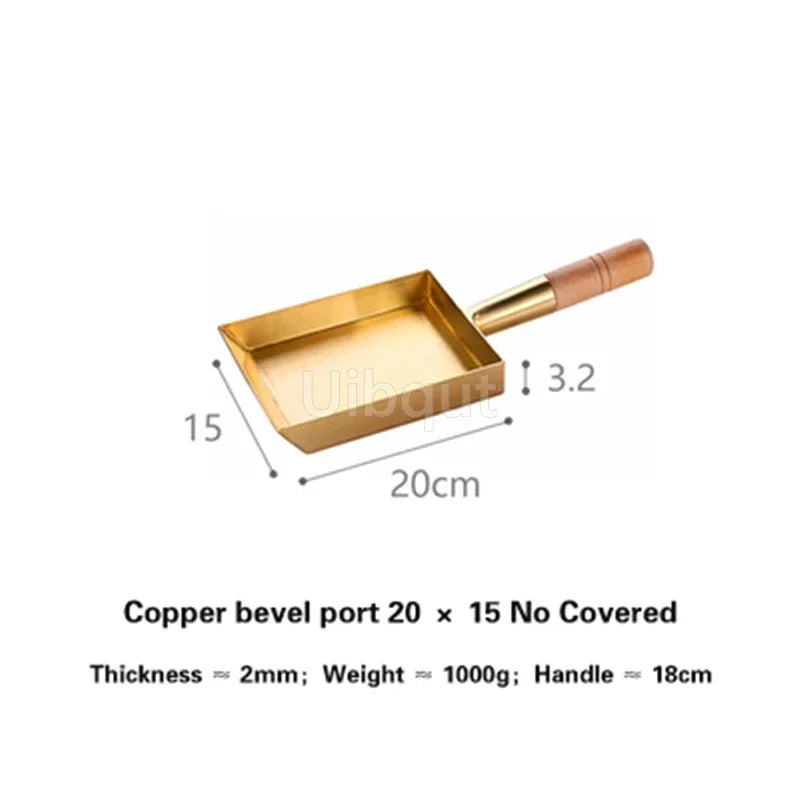 Brass Baking Tray Copper Frying Pan Square Pan