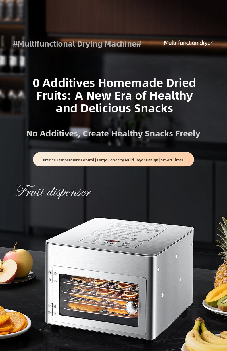 Commercial Grade 5-Layer Food Dehydrator Stainless Steel Drying