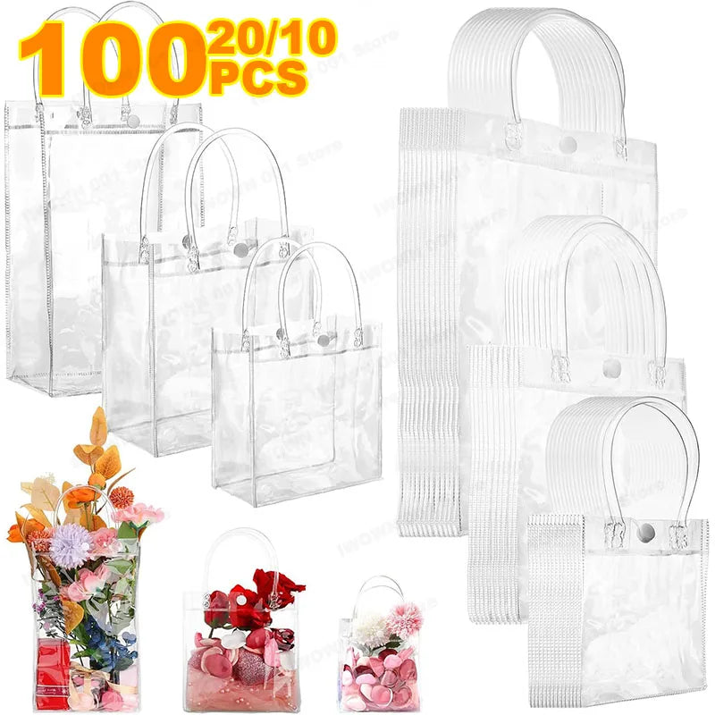Clear Tote Bag Transparent Shopping Bags Shoulder Handbag