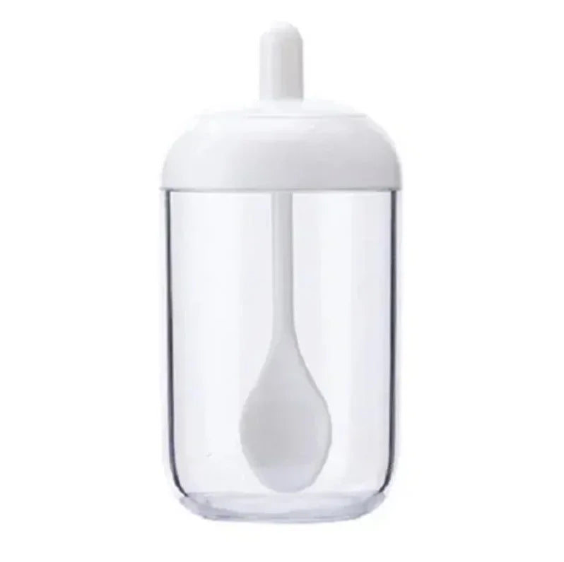 Round Spice Jar Lid Spoon Seasoning Bottle Condiment