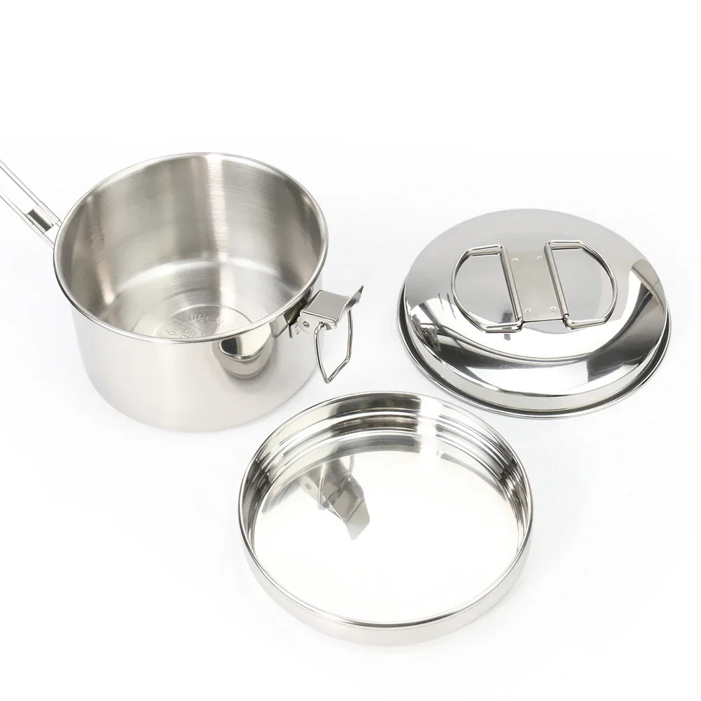 Tainless Steel Lunch Box 1200ml Outdoor Cooking Pots