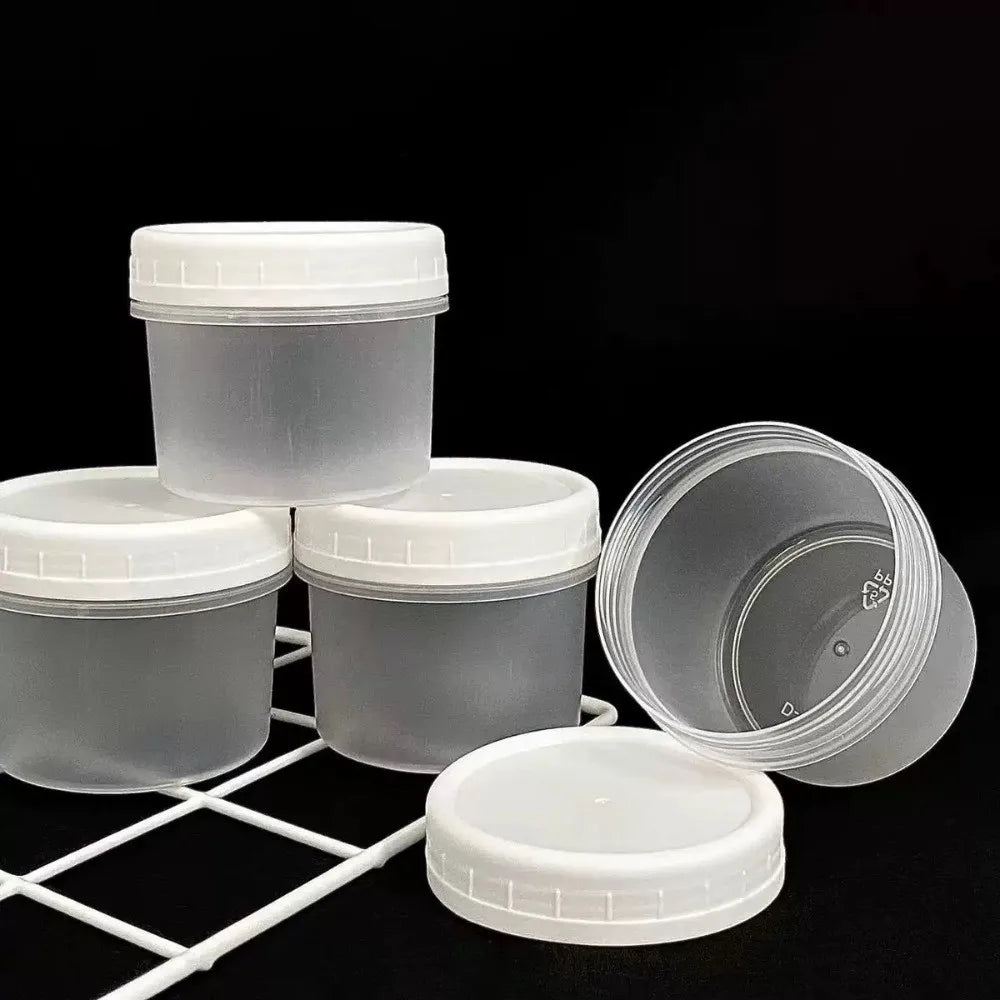 10pcs Transparent Yogurt Pudding Jars Sealed Round Food