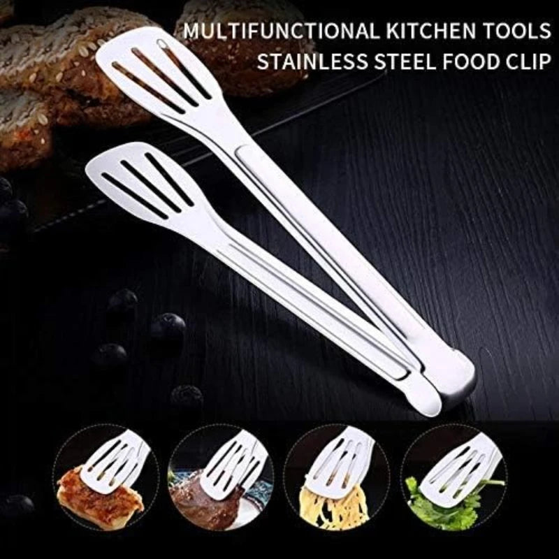 Stainless Steel Food Tongs Utensils Buffet Cooking Heat-Proof