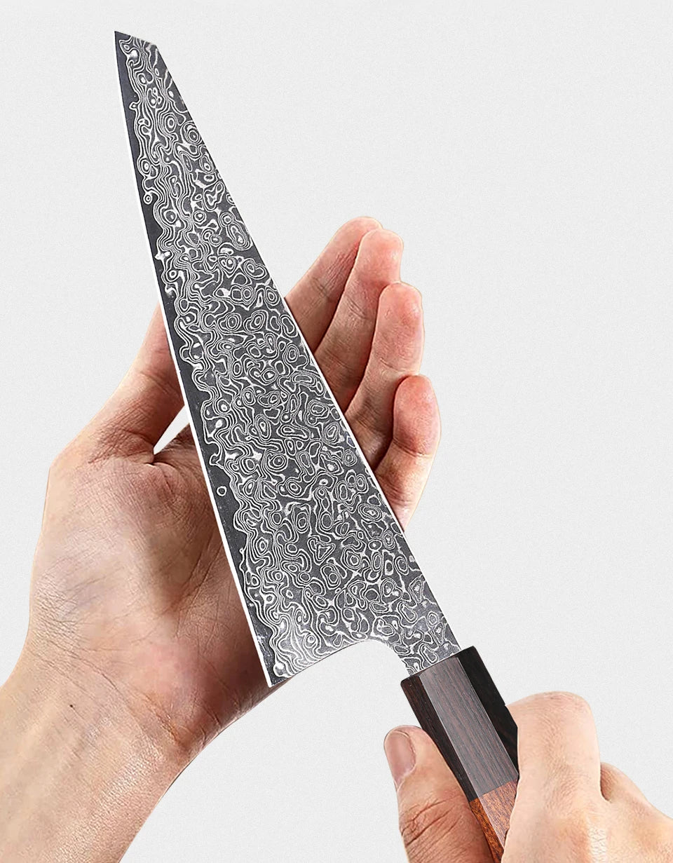 Turwho Japanese Hand Forged Honesuki Chef Knife Damascus