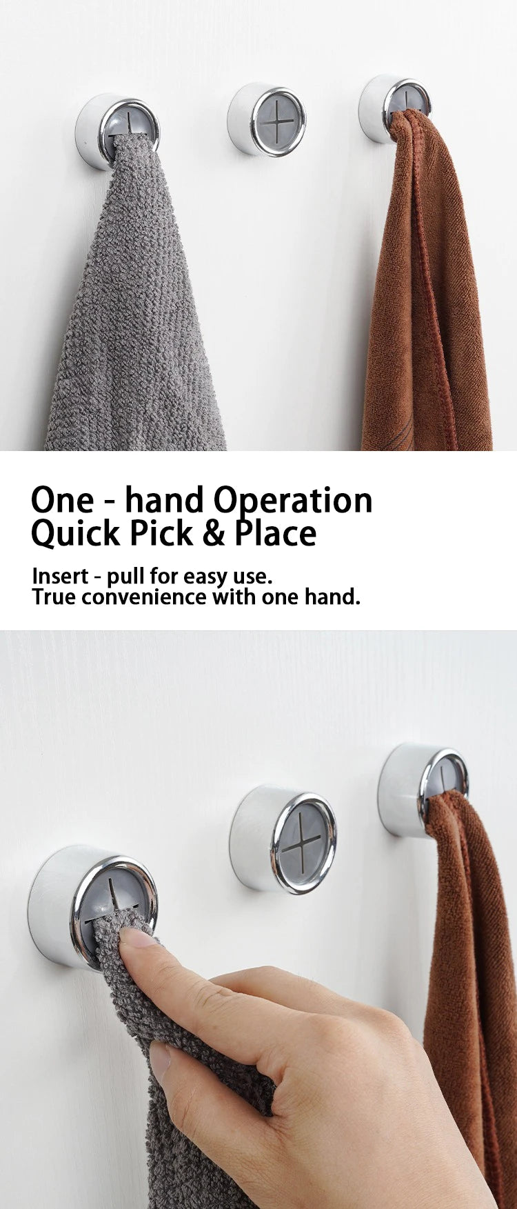 Towel Holder Sucker Wall Bathroom Laundry Cloth Rag