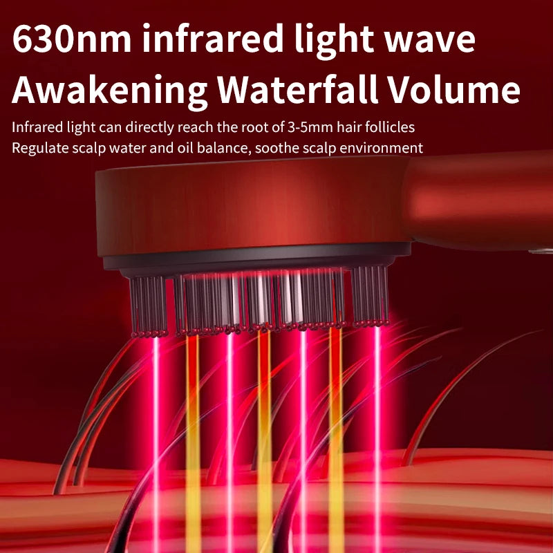 Electric Vibration Massage Comb Red Light Therapy Hair