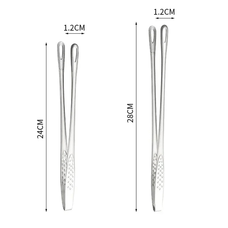 24/28cm Bbq Grill Meat Tongs Stainless Steel Grill