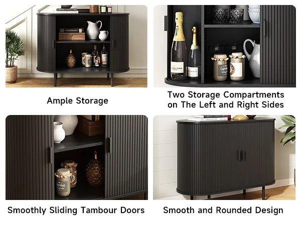 55 Sideboard Buffet Cabinet Storage Cabinet Adjustable Shelf