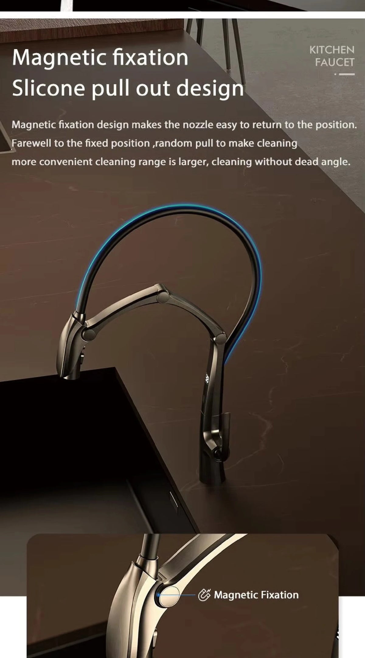 Aitana Gun Grey Luxury Brass Led Display Faucet