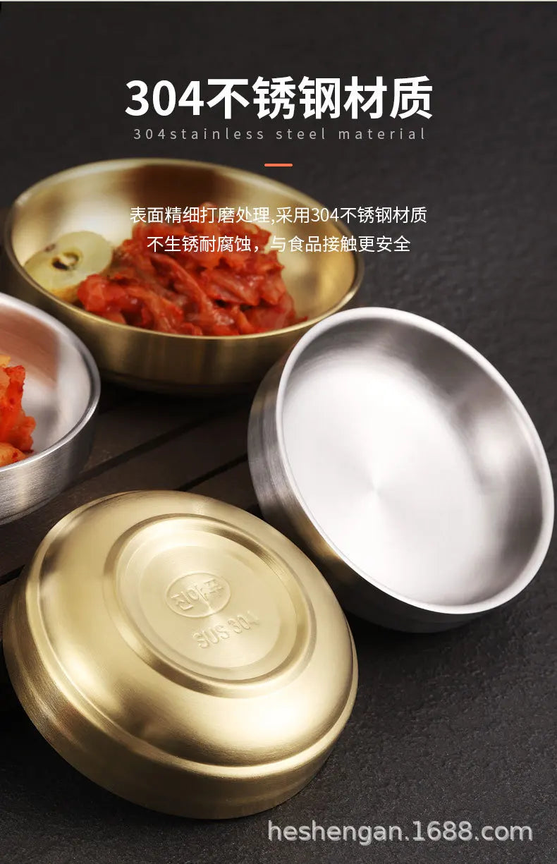 Korean 304 Stainless Steel Sauce Dish Small Dish