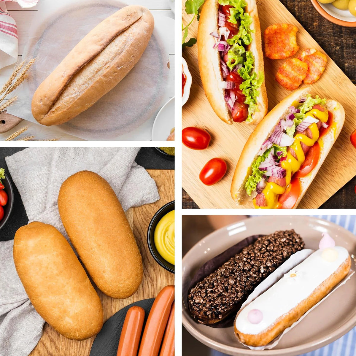 Silicone Long Strip Dog French Baguette Baking Tray