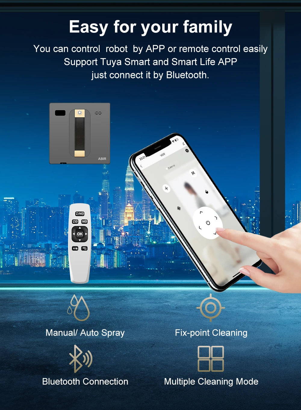 Robot Window Cleaner Abir Wd8 Dual Water Spray