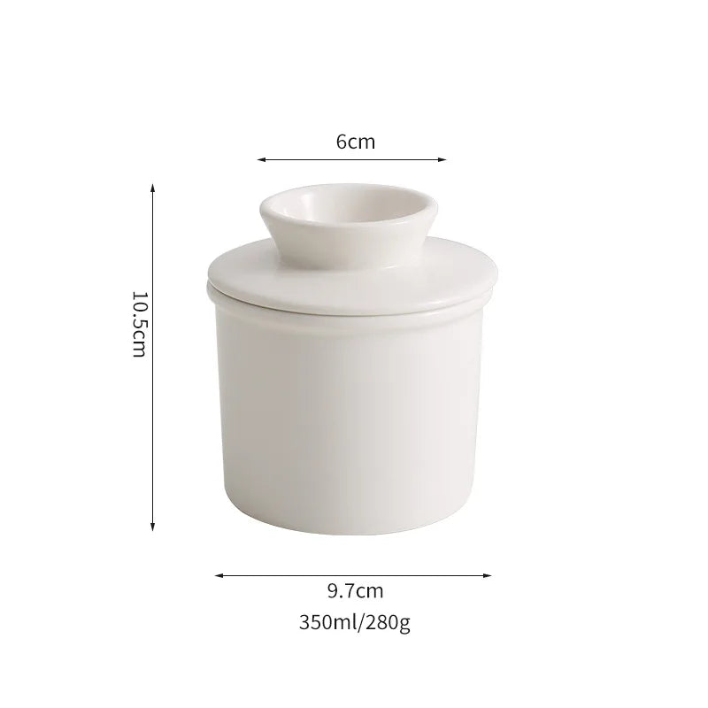Ceramic Butter Dish Lid Western Style Cheese Butter