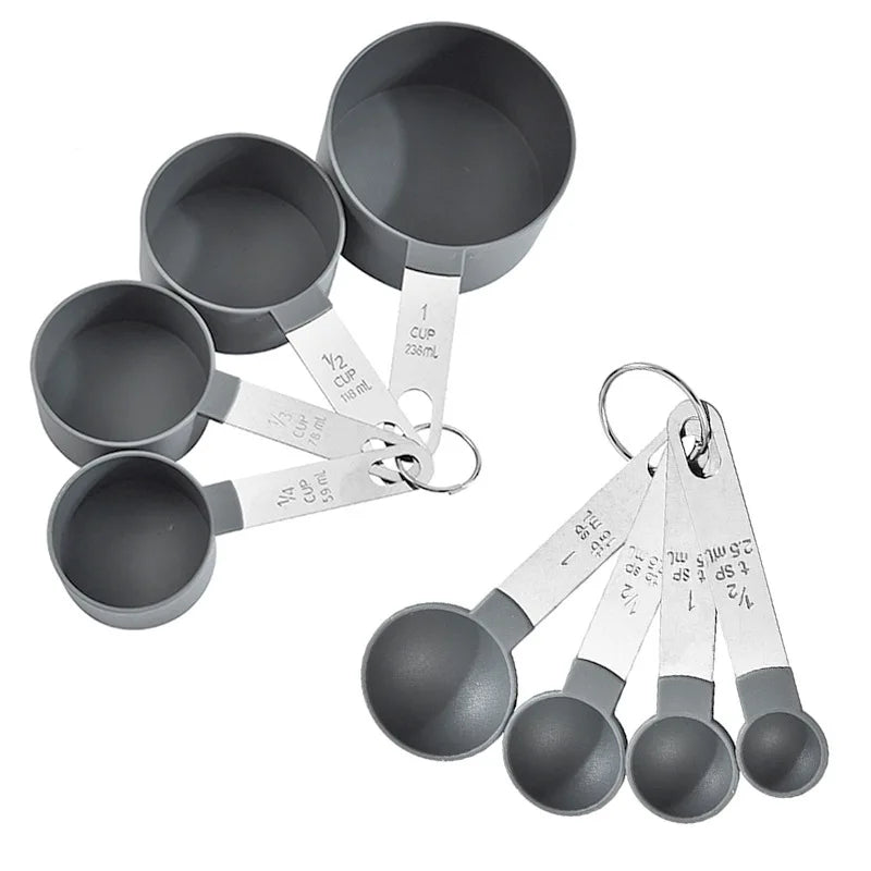 8pcs Measuring Cups & Spoons Stackable Nesting Measure