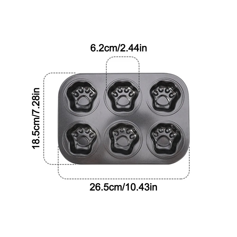 Cute 6/12 Cavity Cake Mold Non Stick Carbon