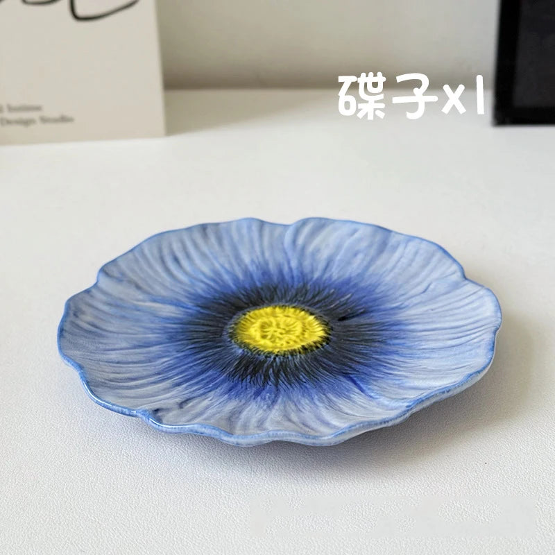 6-Inch Flower Small Dish Ceramic Small Dish Irregular