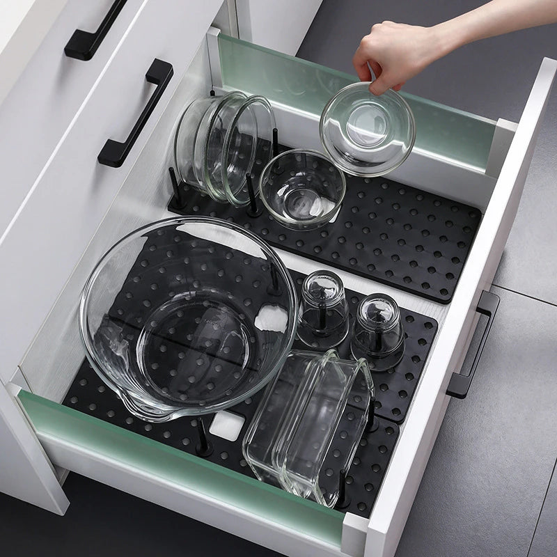 Organizer Dish Drying Rack Plates Shelf Removable Plastic