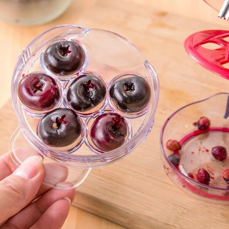 Hole Cherry Corer Container Novelty Super Cherry Pitter