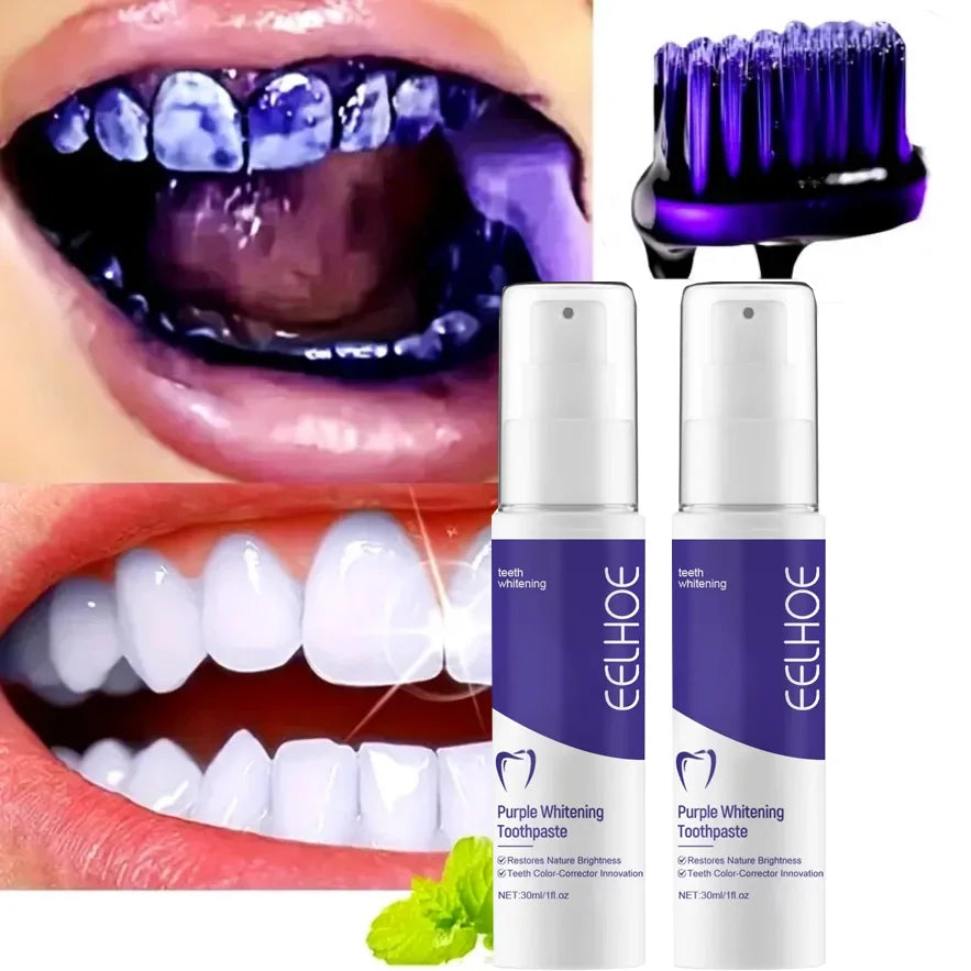Purple Whitening Toothpaste Deep Cleaning Stain Removal
