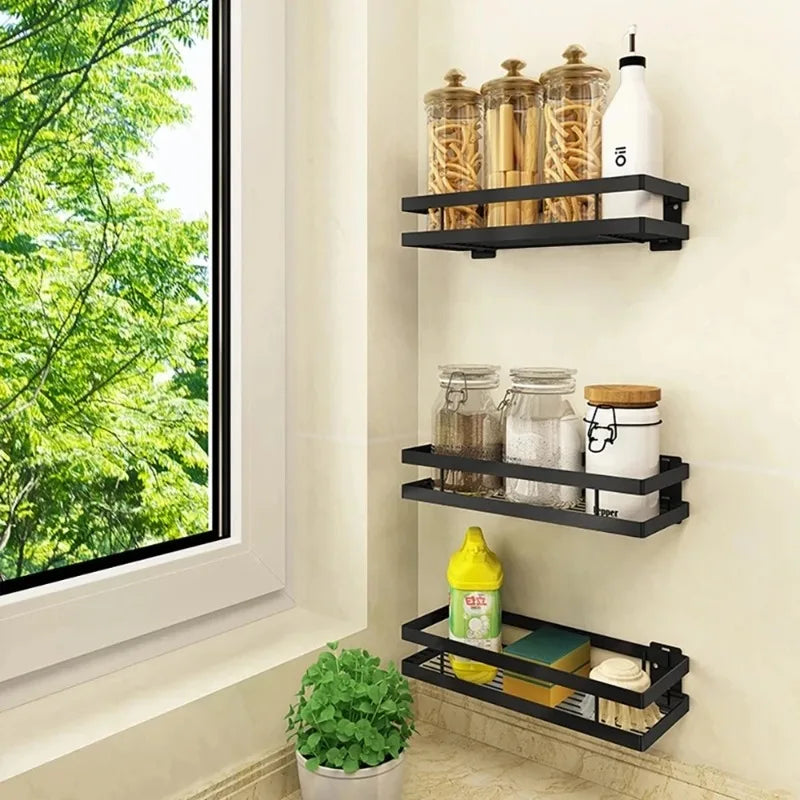 Bathroom Organizer Wall Mount Bracket Holder Wall Storage