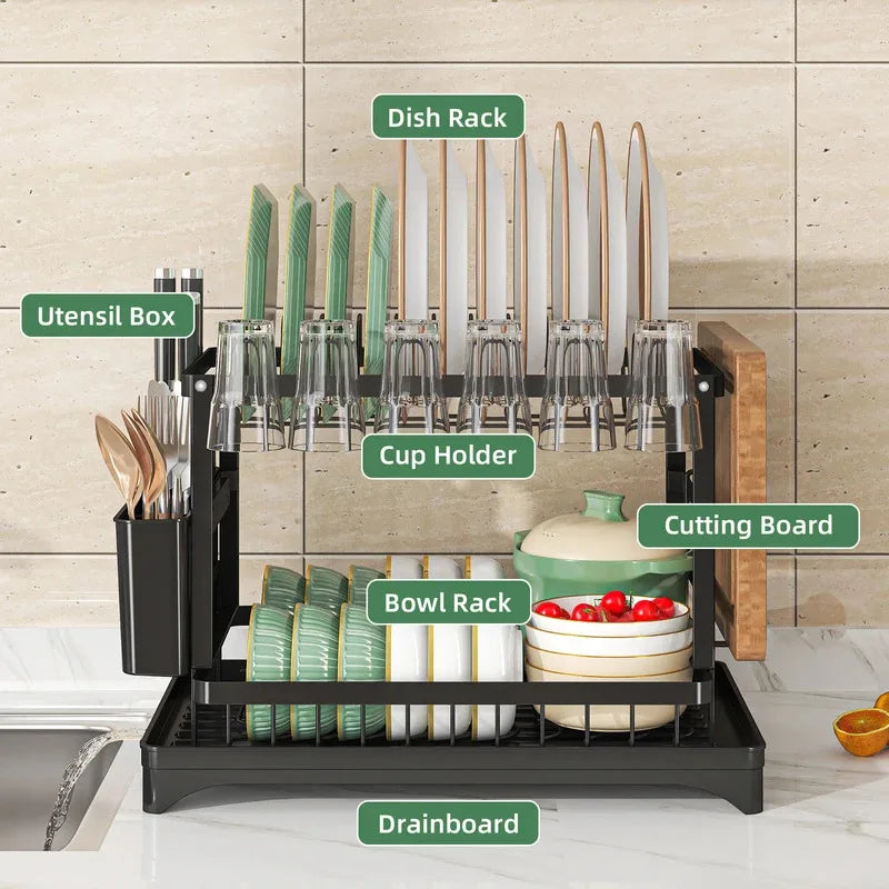 Stainless Steel Dish Rack Hygienic & Residue-Free Drying