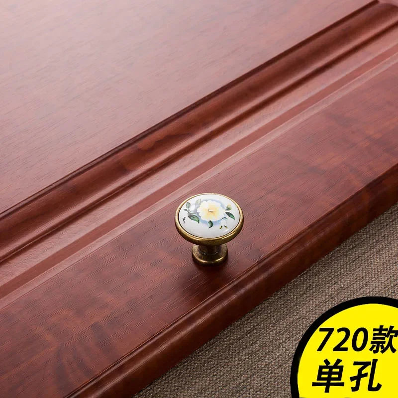 Ym Green Flower Ceramic Handles Cabinet Storage Dressers