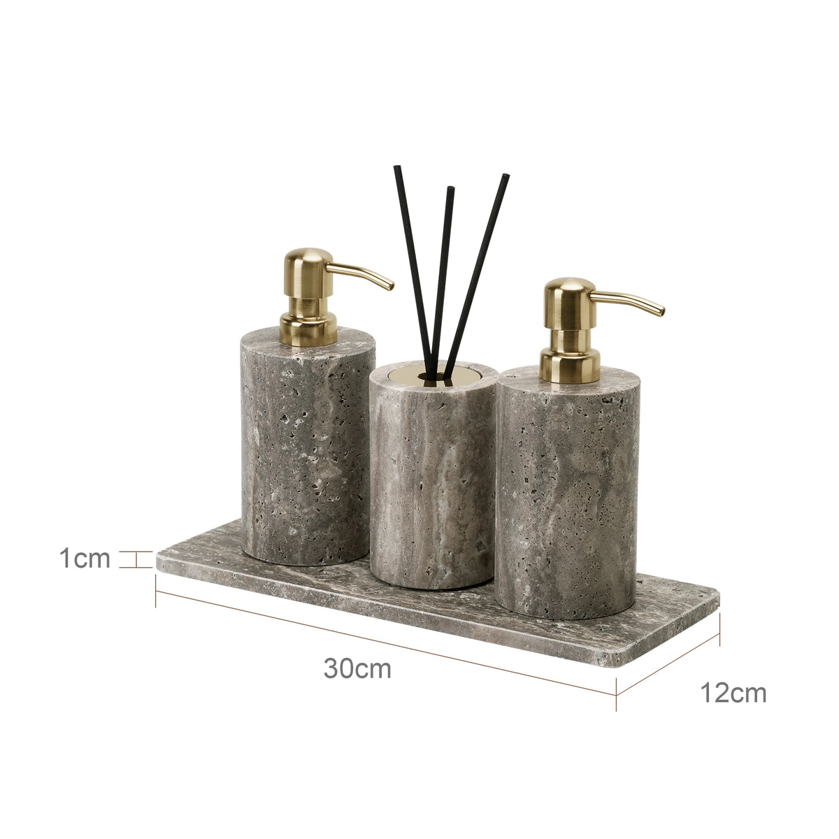 Grigio Travertino Bathroom Sets Vintage Marble Soap Holder